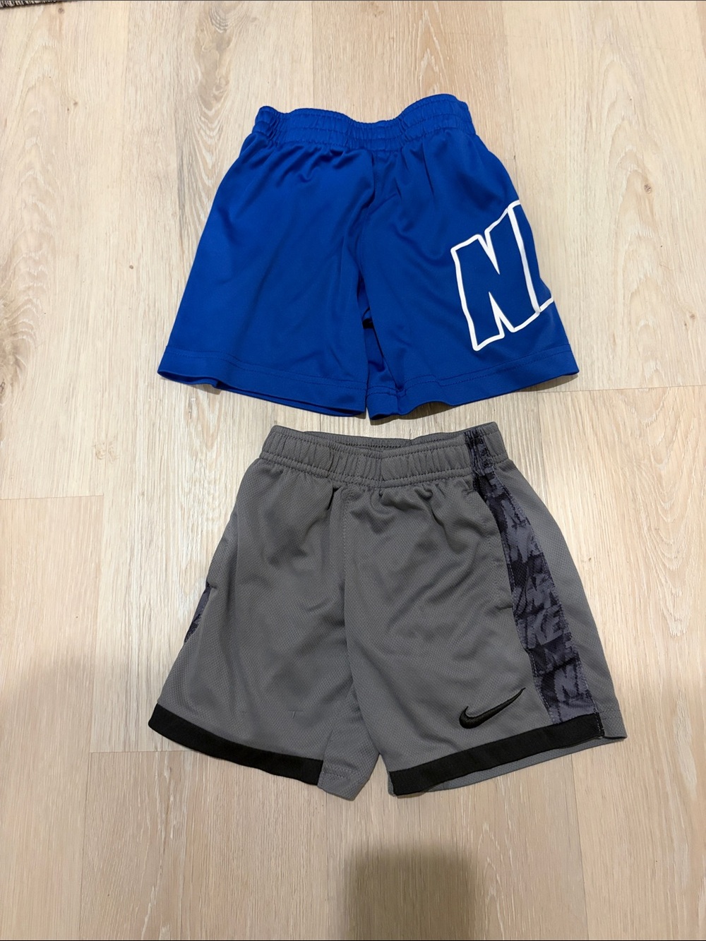 Nike Kids Blue & Gray Athletic Shorts Set